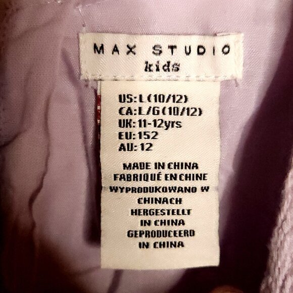 Max Studio Kids Girls Ligh Purple Long Sleeve Blouse 11-12 - Picture 8 of 9